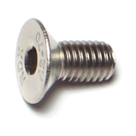 Midwest Fastener M5-0.80 Socket Head Cap Screw, Flat, Plain Stainless Steel, 10 mm Length, 15 PK 77041